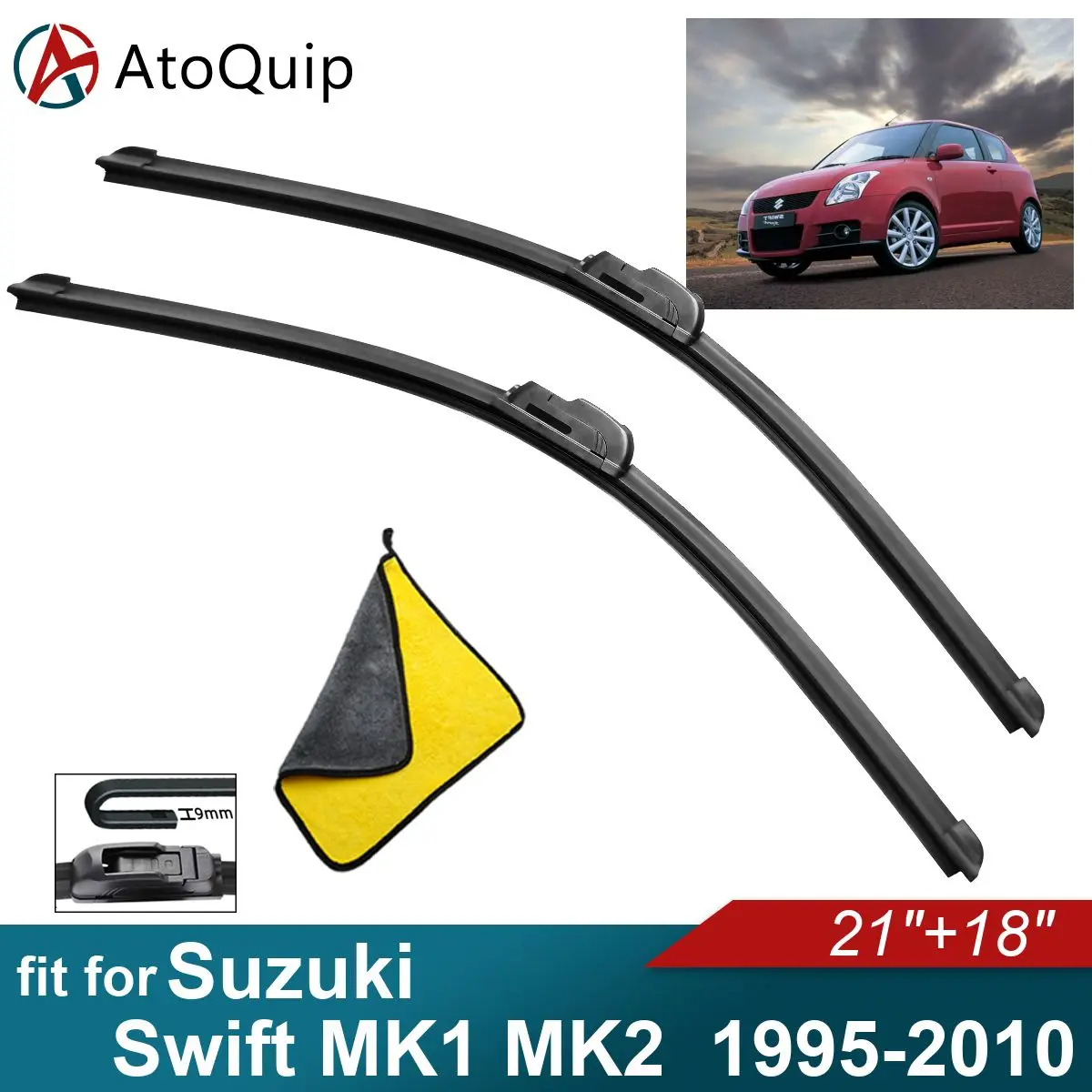 

Car Windshield Wiper Blades Fit For Suzuki Swift MK1 MK2 Wiper Blades Soft Rubber Auto Front Windscreen