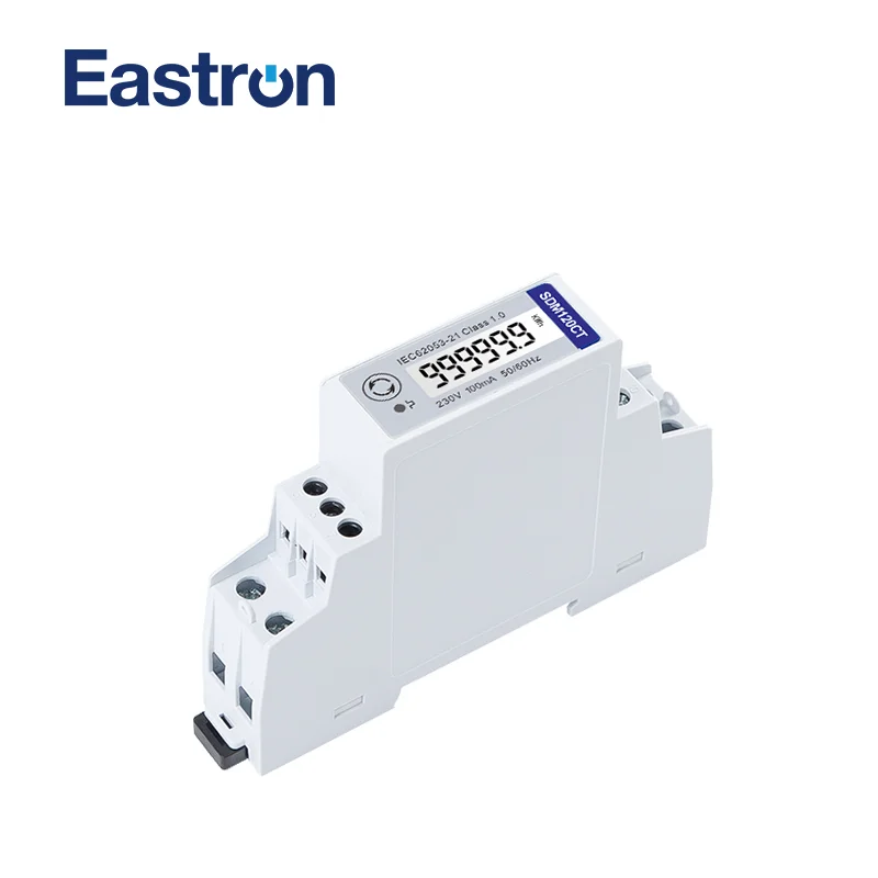 SDM120CT-MV 0.1V input 1 phase 2 wire 230V RS485 Modbus kwh kvarh U I P Q PF Hz dmd DIN rail energy meterCE-A MID energy meter