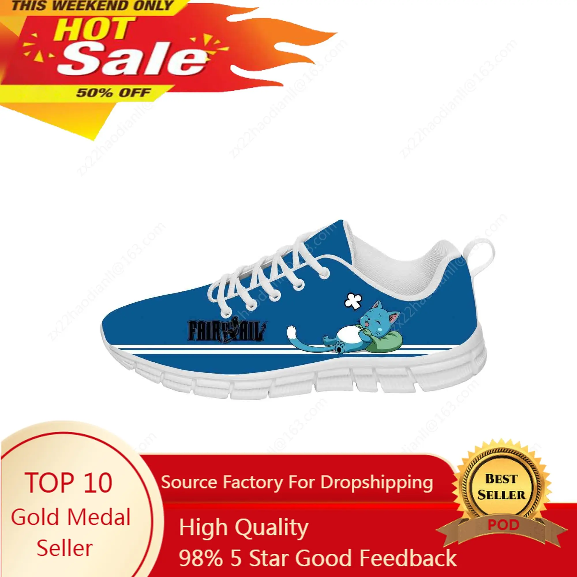 

Japanese Anime Fairy Cool Manga Tail Running sports shoes Mens Womens Casual Shoes jogging 3D Printed Shoes Lightweight sneakers