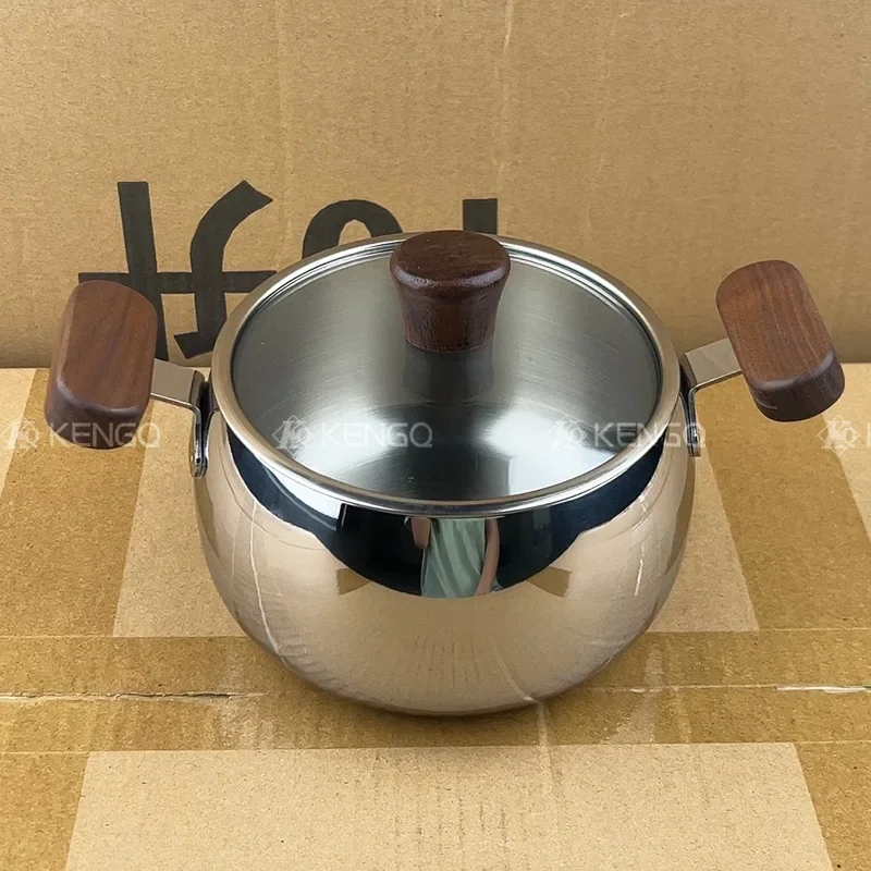316 stainless steel milk pot induction cooker baby baby complementary food hot milk pot binaural small soup