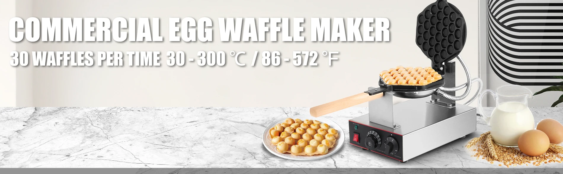 Description Picture 2 of itemEgg Bubble Electric Waffle Maker Nonstick Waffle Making Machine Home Appliance Gaufriers Baking Snack Gaufres Waffle Irons