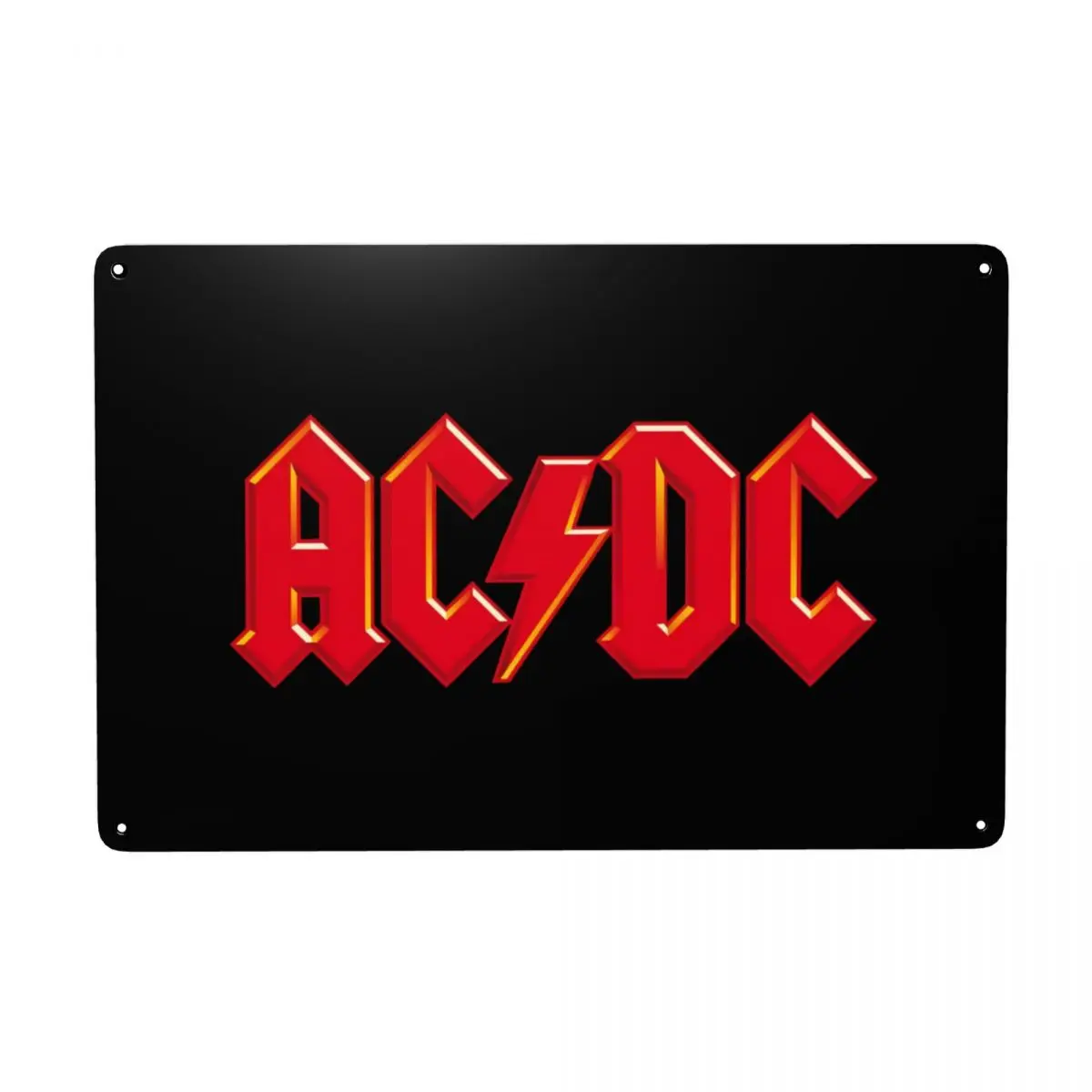 Vintage AC DC Metal Sign Custom Australian Rock Band Tin Plaque Yard