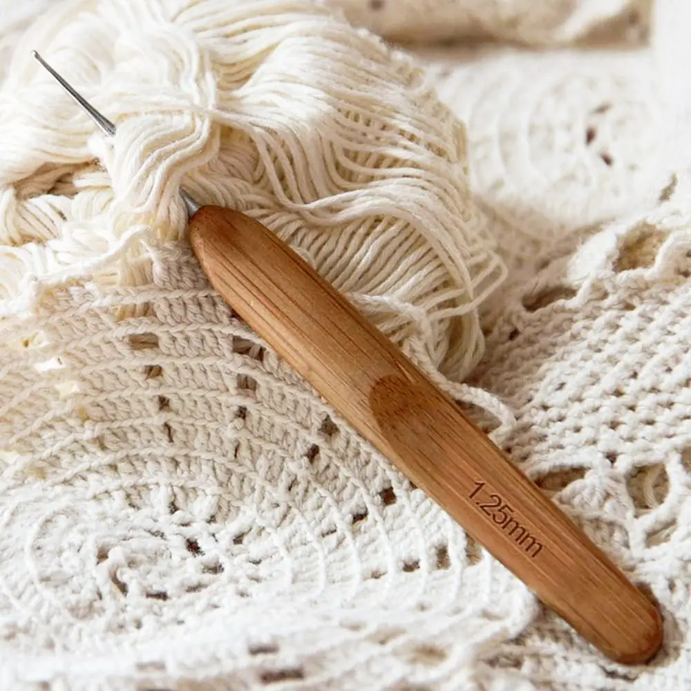 Bamboo Wooden Crochet Hooks Set for Knitting and Crocheting