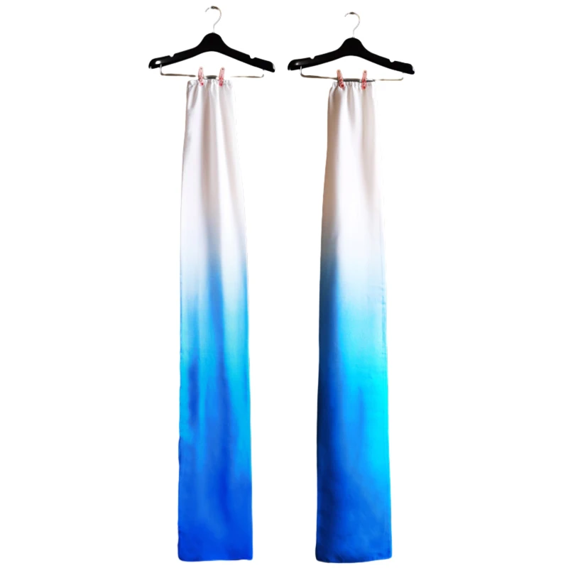 A Pair Gradient Chinese Hanfu Water Sleeves Tibetan Yangko Dance Practice Sleeves Chinese Classical Beijing Opera Dance Costume