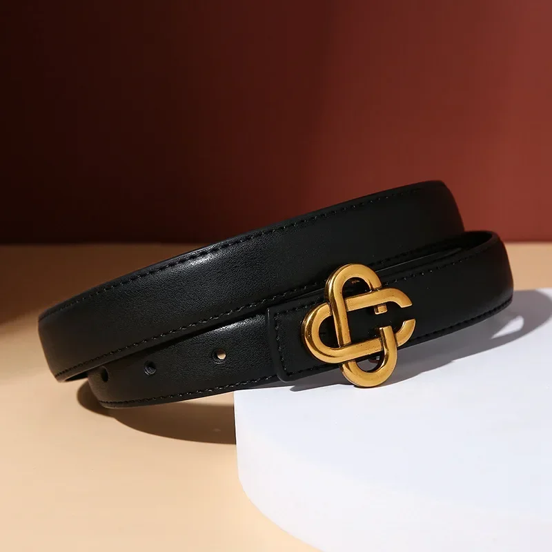 

2024 New Width 2.3cm Women Trend Belt Designer Lady Female Brand Fashion Belt Genuine Leather Belts Female Casual Belt for Women