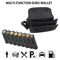 Creative Portable Coin Storage Multi Pockets Euro Wallet Waist Bag 8 Slots Euro Coin Holder Cash Money Bill Safe Fanny Pack 1