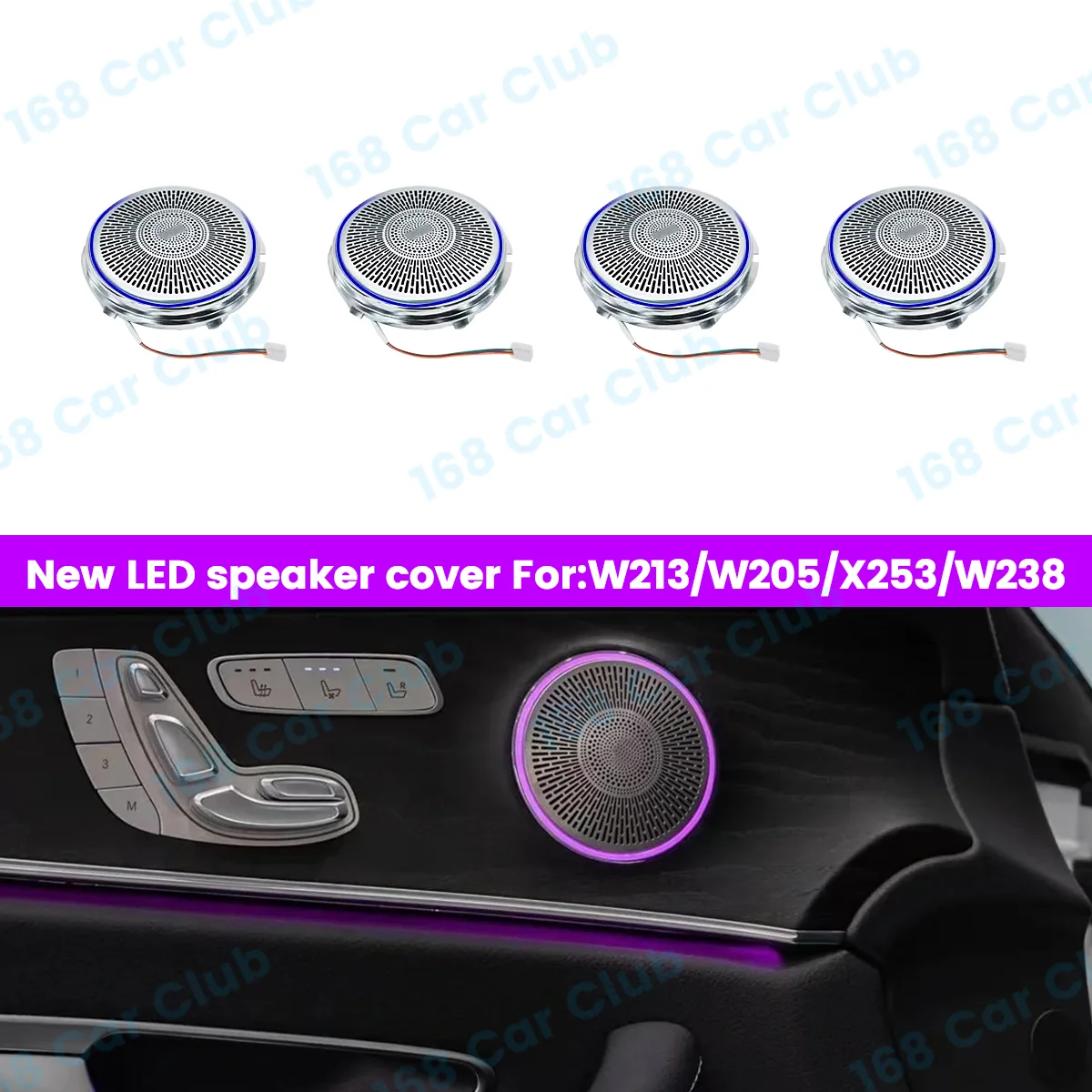 LED Ambient Lights For Mercedes Benz W205 W213 X253 W238 C/E/GLC Class E Coupe Car Door Horn Decorative Shell New Speaker Cover led car lights led lights led atmosphere lamp led car decorative lights led car decoration lamp car ambient lights led atmosphere lighting