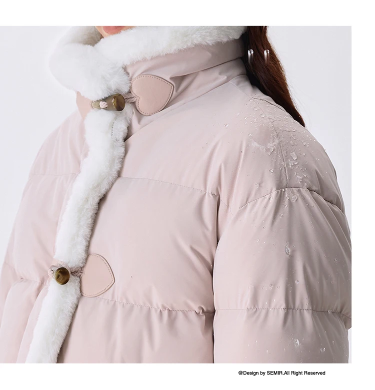 Down Jacket Women Waterproof Loose Gentle Winter New Literary Imitation Rabbit Fur Horn Button Windproof 11 Down Jacket Women Waterproof Loose Gentle Winter New Literary Imitation Rabbit Fur Horn Button Windproof