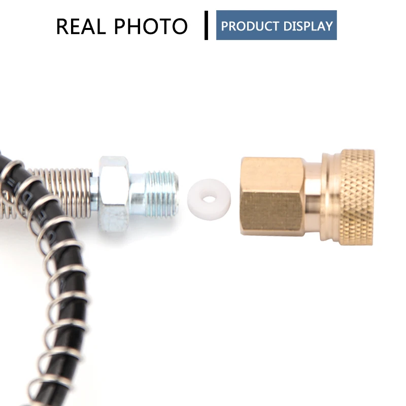 50cm High-Pressure Nylon Hose With M10x1 Thread Quick Connect Couplings 40Mpa PCP Pneumatics Air Refilling With Spring Wrapped nylon hose quick connect fittings