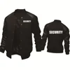 Spring Autumn Men's Jacket Security Uniform Print Splicing Sportswear High Quality Fashion Men's Baseball Uniform Men's top 1