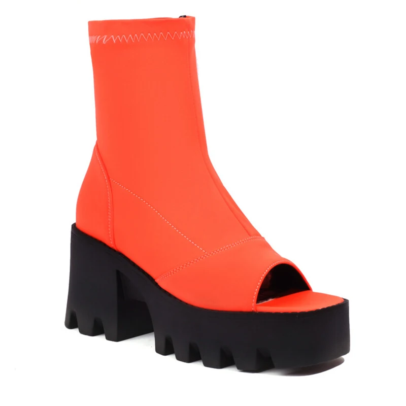 Kolnoo Handmade 2024 New Arrival Summer Style Womens Boots Open-toe Thick Sole Three Colors Evening Fashion Party Hot Sale Shoes