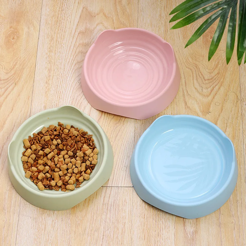 Pet Dog Cat Food Bowl Cat Water Feeding Bowl Plastica Durevole In Piedi Orecchio Filettato Pet Bowl Feeder Animali Domestici Cani Gatti Accessori