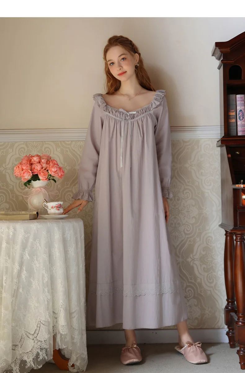 Pijama Mujer Verano Sexy Pijama Largo De Algodón Para Mujer