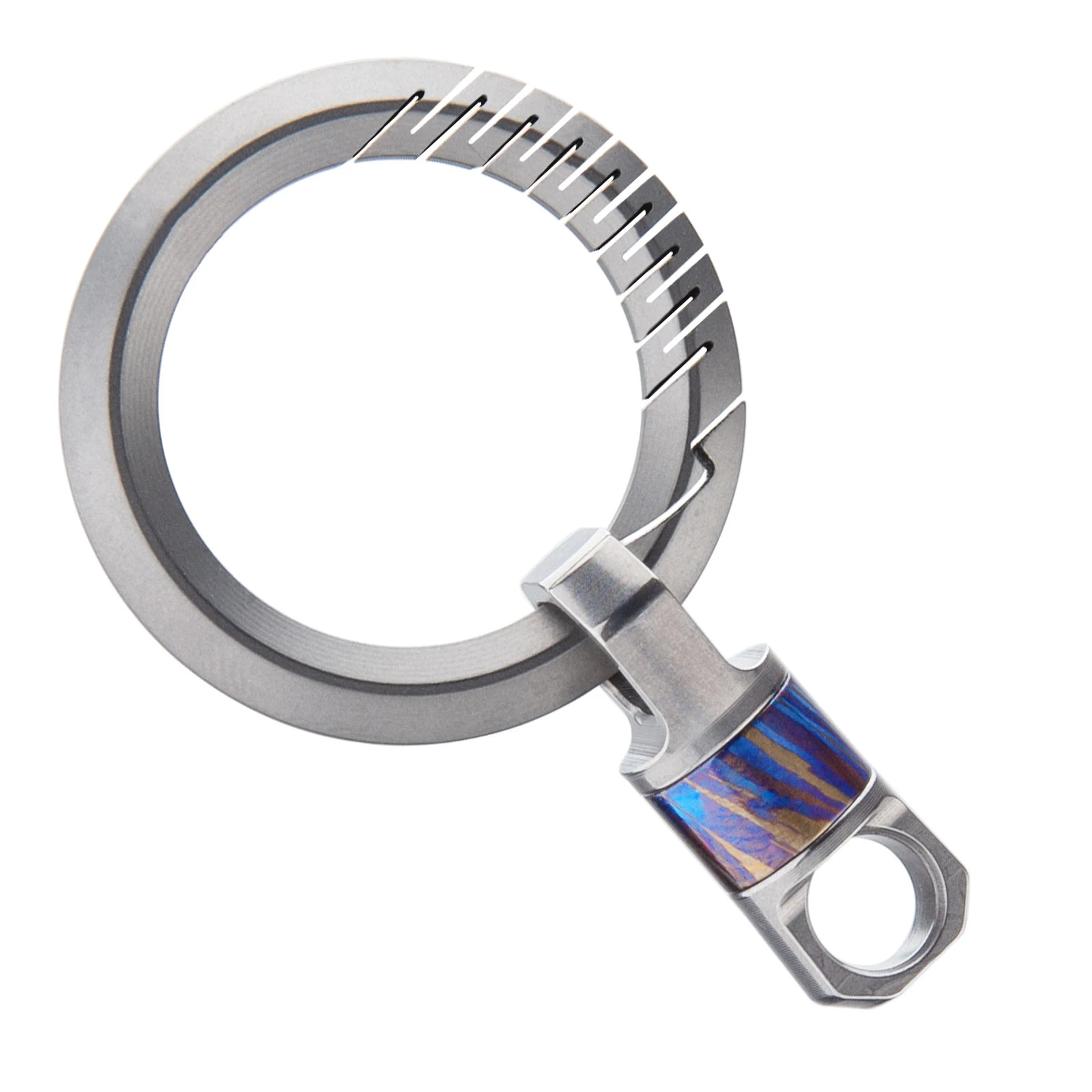 

Titanium Alloy Keychain Universal Rotation Waist Belt Buckle Lightweight Keyring Outdoor Small Tool