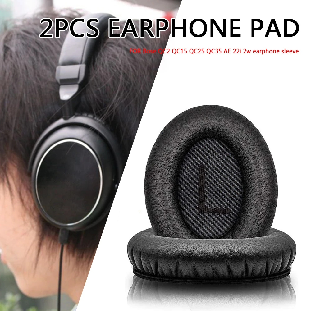 2pcs Memory Foam Ear Pad for Bose QC2/QC15/QC25/QC35/AE/2/2i/2w Headset Cushion
