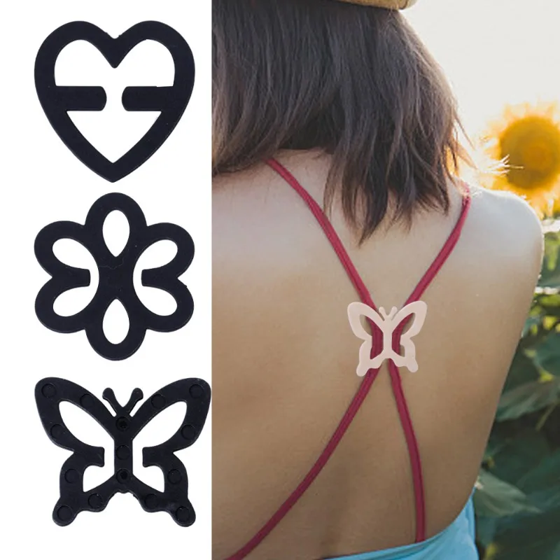 Invisible Bra Non-slip Buckle Underwear Back Shoulder Strap Cross Holders Adjustable Underwear Clips Women Intimates Accessories