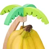 Wooden Banana Rack Hanging Kitchen Rack Simulated Leaf Decorative Fruit Vertical Storage Rack with Hook Kitchen Decoration 3