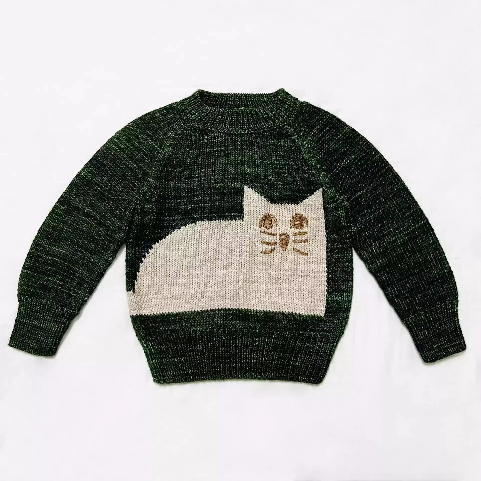 Misha u0026 Puff 猫 ニットセーター　18-24m misha and puff 猫 ニット 3y FISH\u0026KIDS 24AW 〉 FLOWERS AND POM POM