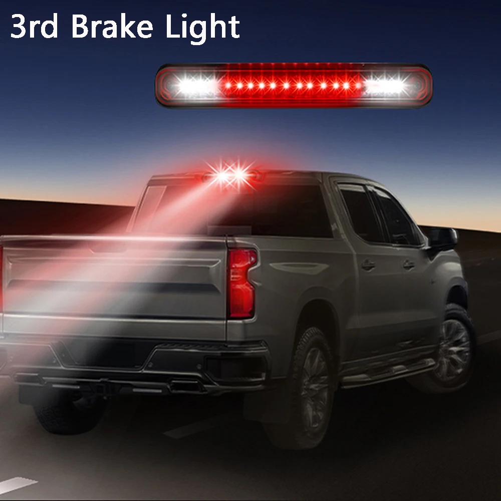 Third Brake Light LED AUXITO Red/White LED 3rd Brake Cargo Light For 1988-1998 Chevy C/K1500 &amp; GMC Trucks LED Light Bulbs For GMC K1500 Suburban