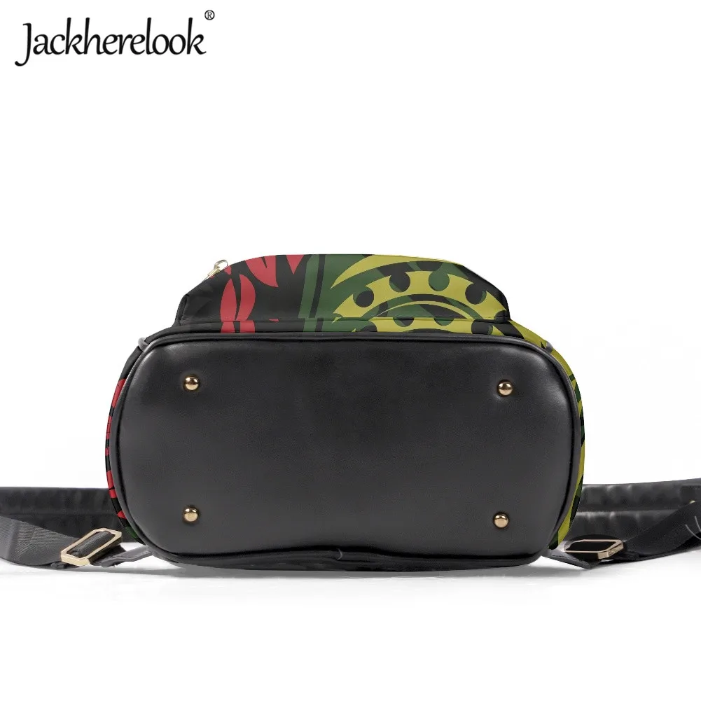 Jackherelook Polynesian Hibiscus Design Women Mini Backpack Wallet 2pcs/Set Luxury PU Satchel Girl Small Schoolbag mochila mujer