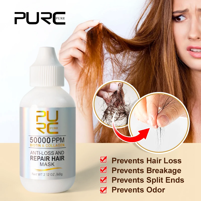 

PURC Biotin Hair Growth Mask Anti Hair Loss Collagen Hair Cream Smoothing Keratin Hair Treatment Hair Care Products for Women