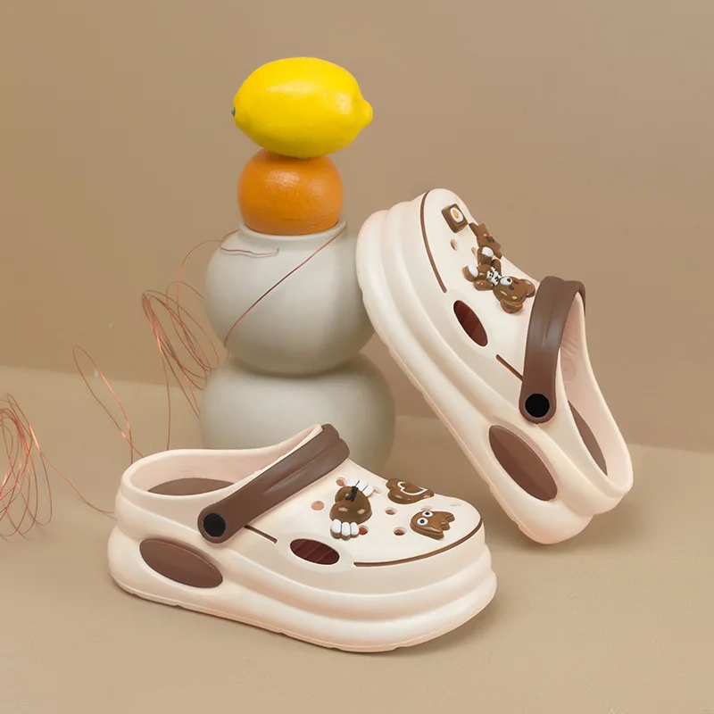 Women's Platform Clogs EVA 5cm height Hole Shoes Thick-soled Beach Shoes Outdoor Garden Shoes Female Sandals Cartoon DIY Charms 4