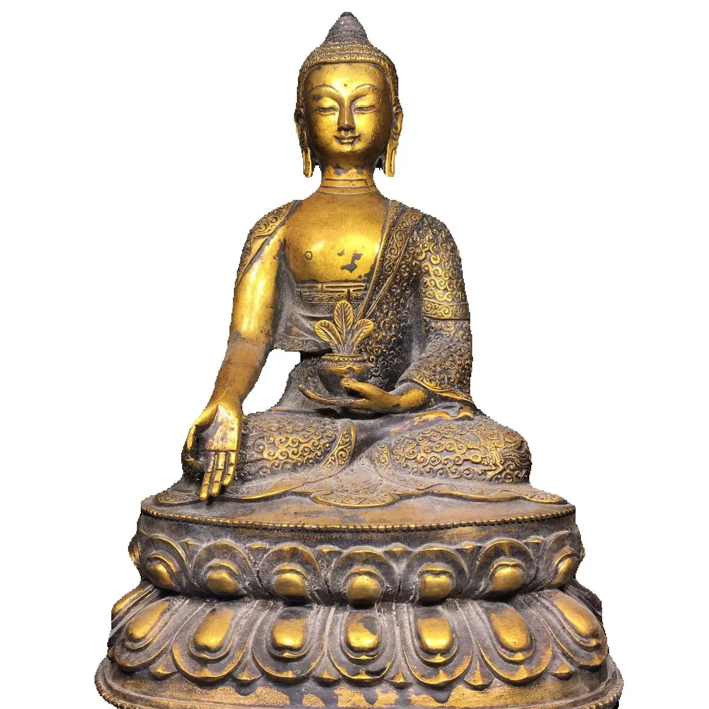 

32CM The statue of Shakyamuni Buddha is exquisitely crafted and made of pure copper, with a thick and thick coating