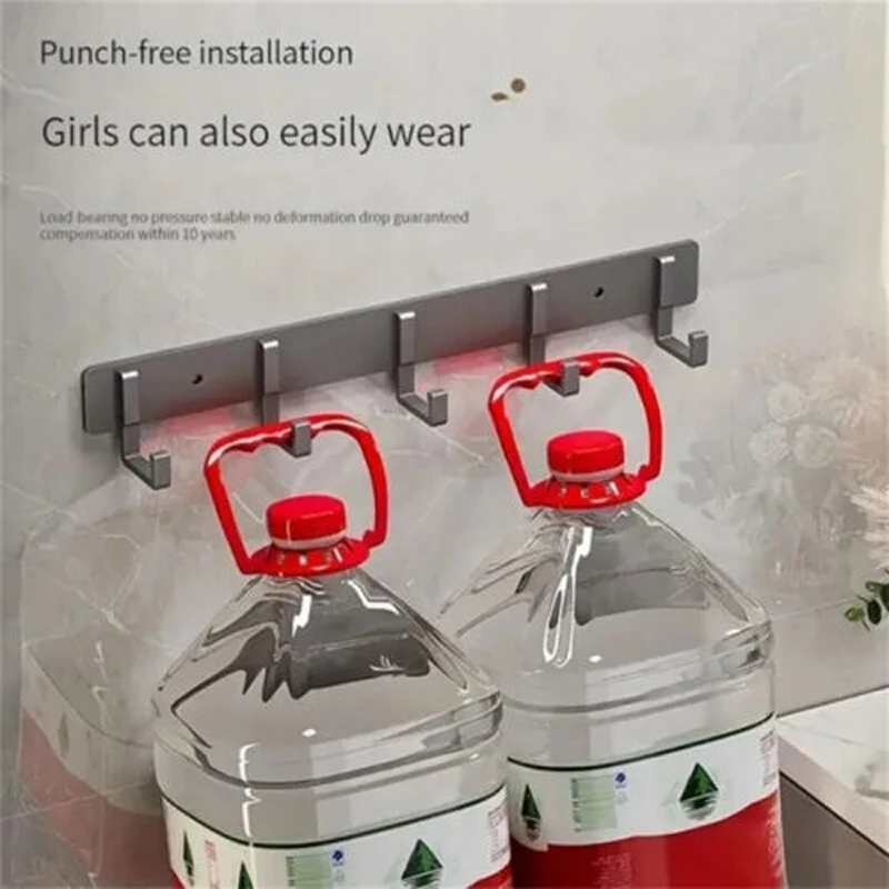 Aluminum 3 To 7 Hooks Bathroom Towel Hat Coat Rack Wall Mount Home Hanger Robe Clothes Door Hook Hanging Holder Organizer multifunctional hooks,towel holder,shower towel rack