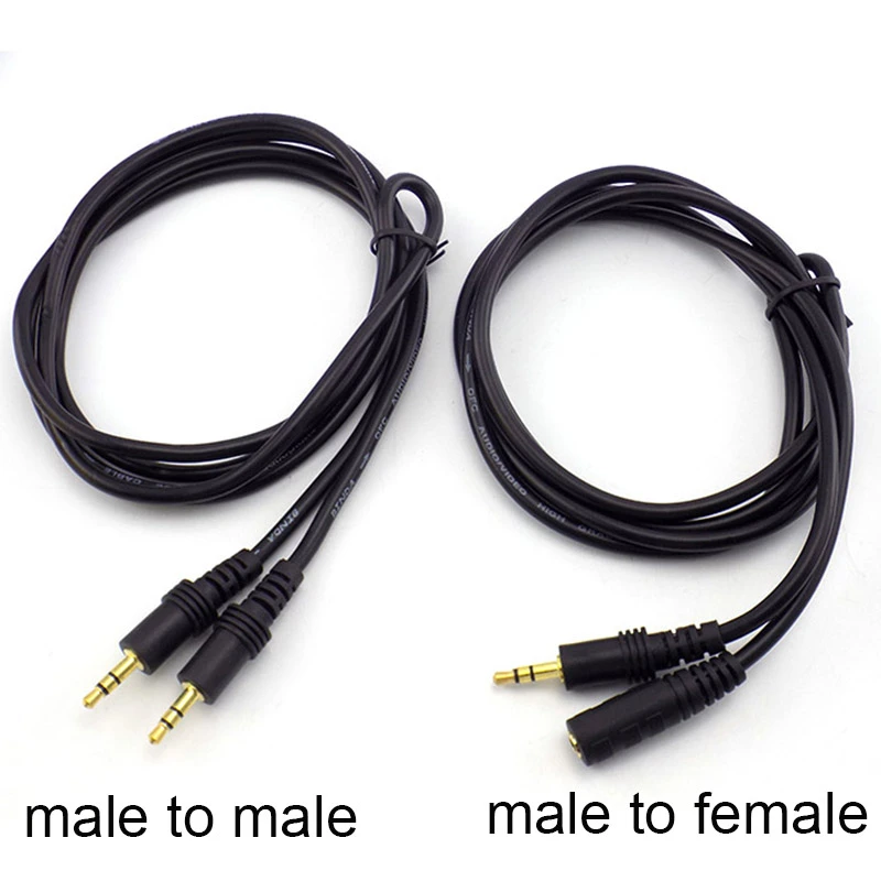 Male Female 3.5mm Jack Headphone Extension Cable Audio Stereo AUX