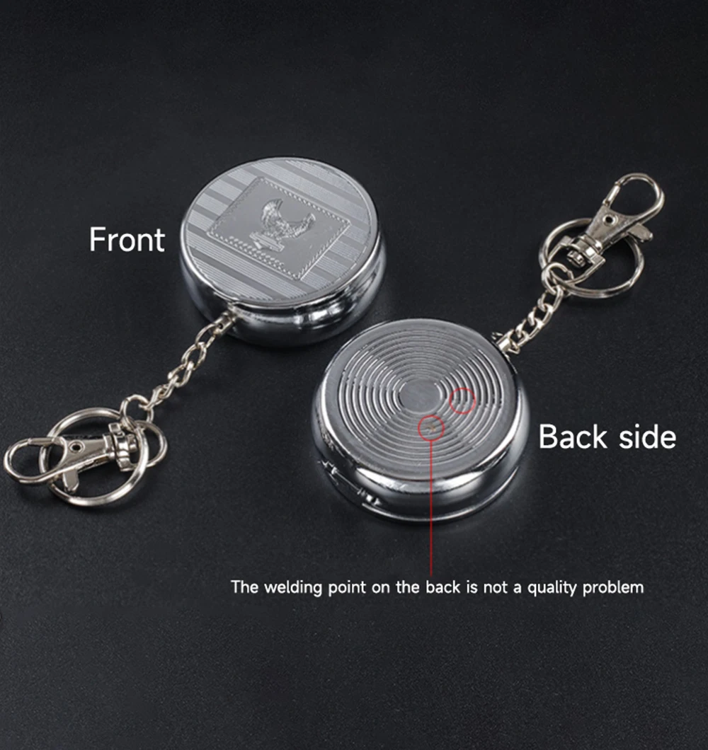 Portable Ashtray Creative Mini Portable Ashtray with Keychain Cigarette Rack