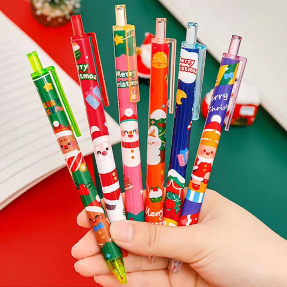 Penne A Sfera Natalizie Penne A Gel Natalizie Vibranti Penne A Sfera Natalizie Con Motivi Squisiti Gel A Punta Ultra Fine Per La Scrittura