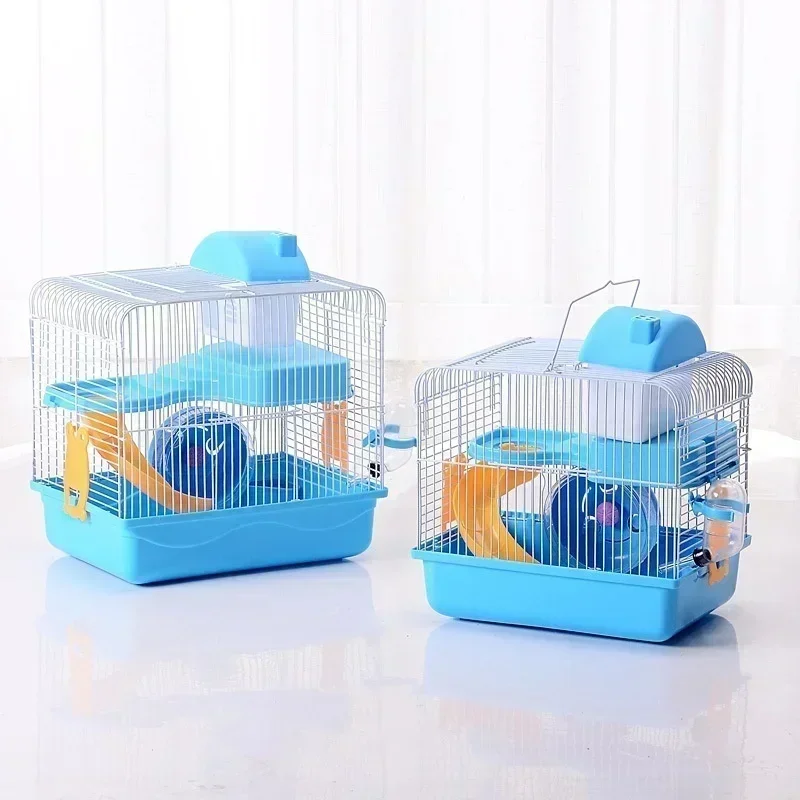 Small Castle Hamster Cage Exterior Pet Cage Portable Cage Double Layer Hamster Golden Bear Big Castle Cage