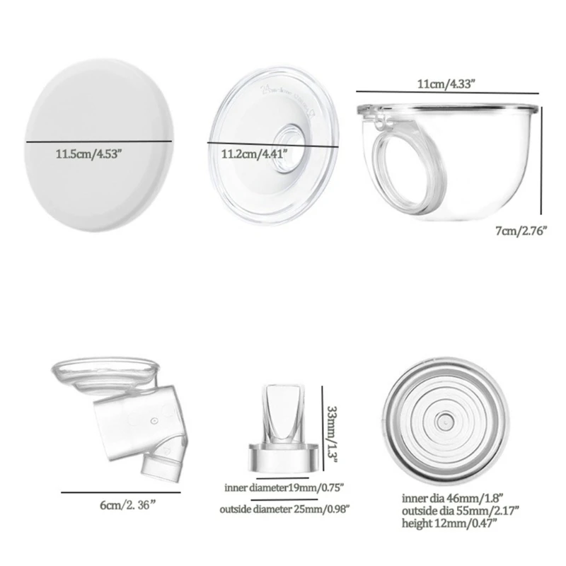 Silicone Breast Milk Collector Wearable Milker Accessories For S12 Breast Pump Cup Breastfeeding Milk Collection Cover Flanges 6