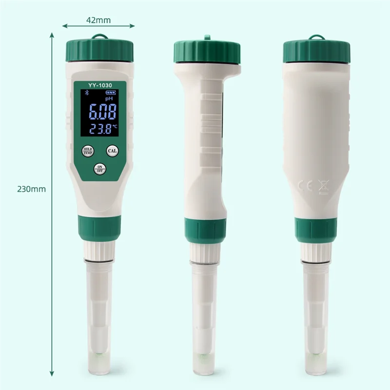 

Digital Bluetooth Food PH Meter 0.00-14.00 High Accuracy Sensor Smart Temp Acidity Tester for Brewing Fruit Cheese