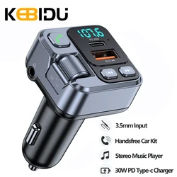 Wireless Car Audio & Charging FM Transmitter with Bluetooth 5.1 and Hands - Free Calling (HM101)