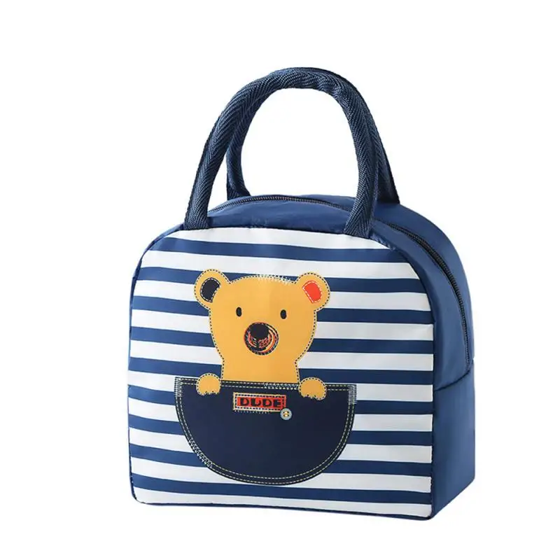 Kawaii Lunch Bag Cartoon Portable Thermal Bag Children Student Lunch Box Keep Food Warm Picnic Bags For Boys Girls