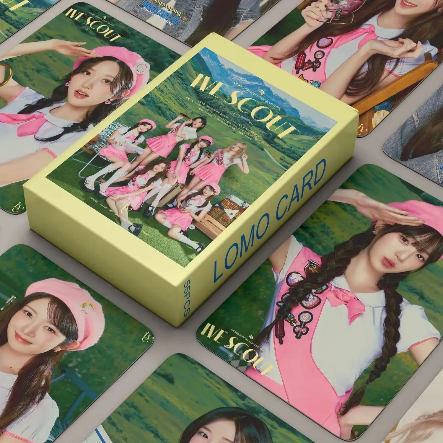 

55pcs/set Kpop IVE Photocards LOMO Cards New Album 'DIVE' SCOUT Wonyoung LIZ Rei Leeseo YUJIN GAEUL K pop Lightstick Accessories