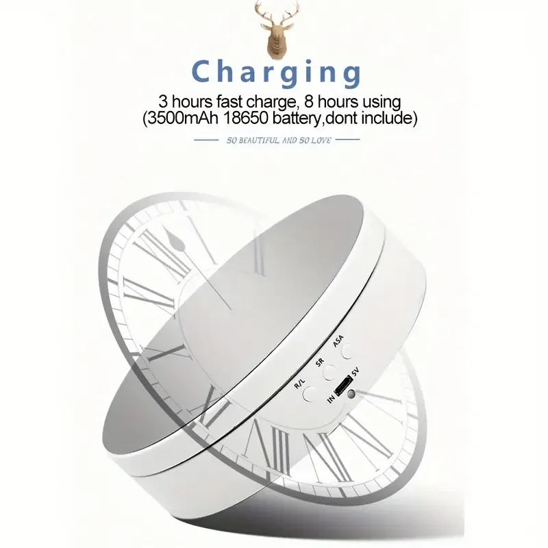 Rotating Display Stand 3 Speeds Electric Turntable Mirror Photography Jewelry Holder 5.4Inches 6.6lbs Load