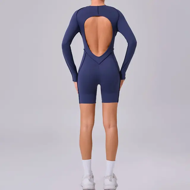 Women's sports Jumpsuit kit Yoga Fitness Bodysuit Hip-lifting Open Back Tight High elasticity Outdoors Gym Workout Sexy Clothes