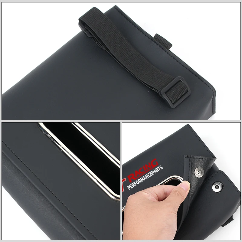 가죽 자동차 티슈 보관함 대시보드 티슈 홀더 액세서리 포드 ST 라인 레이싱 RS S 쿠가 피에스타 퓨전 머스탱용