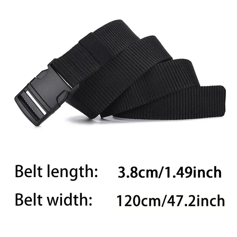 Men's Belt Without Metal Plastic Buckle Belt High Quality Canvas For Nylon Belt Tactical Belt Outdoor Woven Belt Neutral Belts