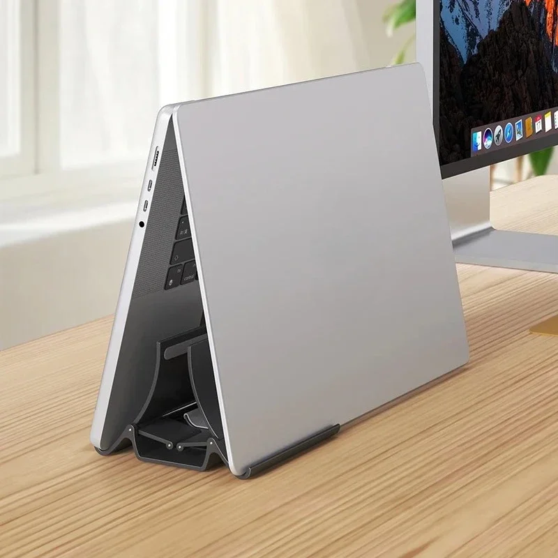 수직 노트북 스탠드 데스크탑 열 방출 홀더 노트북 지원 Dell HP MacBook Pro Air 용 노트북 도킹 스테이션 스탠드
