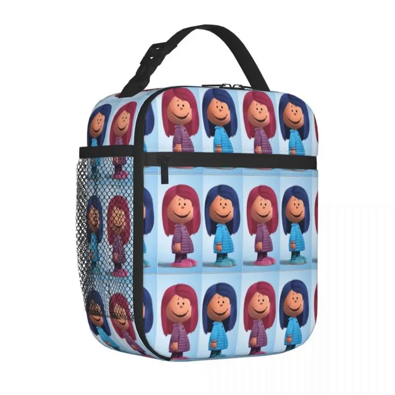 

Twins Charles Comics Girl Cartoon Insulated Lunch Bag Cooler Bag Meal Container Large Tote Lunch Box Food Handbags Office Picnic
