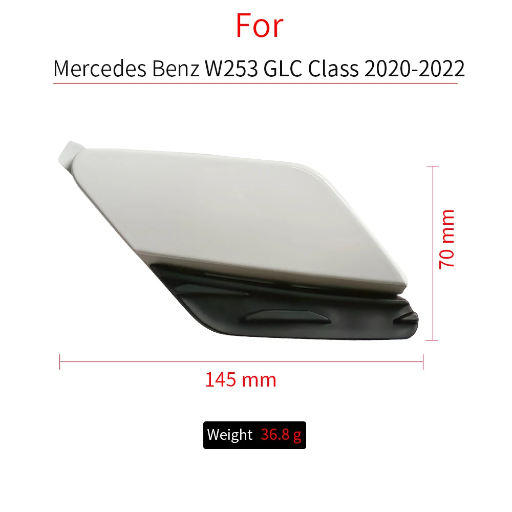 For Mercedes GLC Claass Black Car Front Bumper Tow Hook Cover Cap Towing Eye Accessories For Benz W253-2538856604