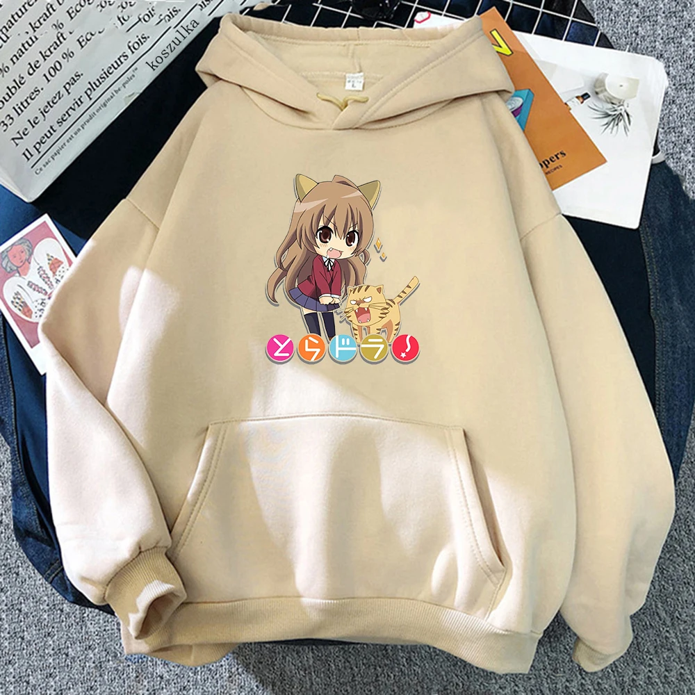 

New arrival Anime Toradora Hoodies Loose Hoodie Manga Kawaii Taiga Aisaka Harajuku Pullovers Sweatshirt For Teen Winter Clothes
