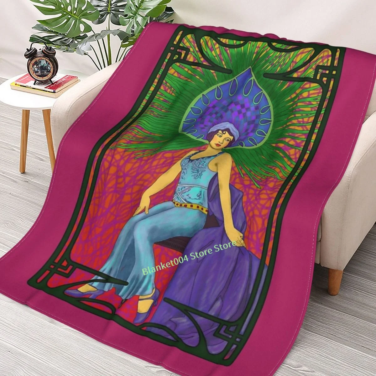 

Girl 1 (on Pink) Throw Blanket 3D printed sofa bedroom decorative blanket children adult Christmas gift