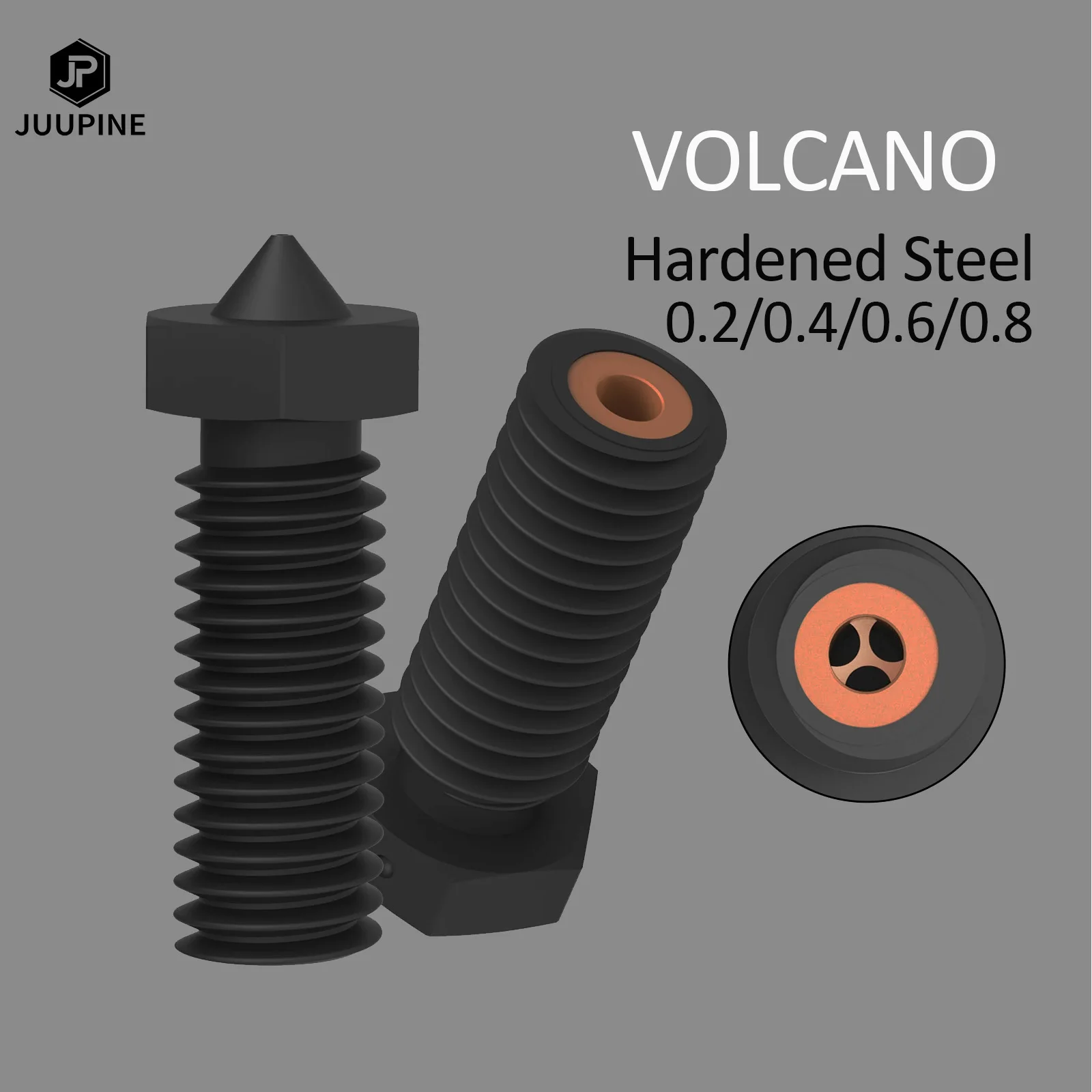 

2Pcs Volconal Nozzle High Flow 550° Hardened Steel Nozzle Clone CHT Nozzle For Artillery Sidewinder X2 Vyper Prusa I3 Hotend