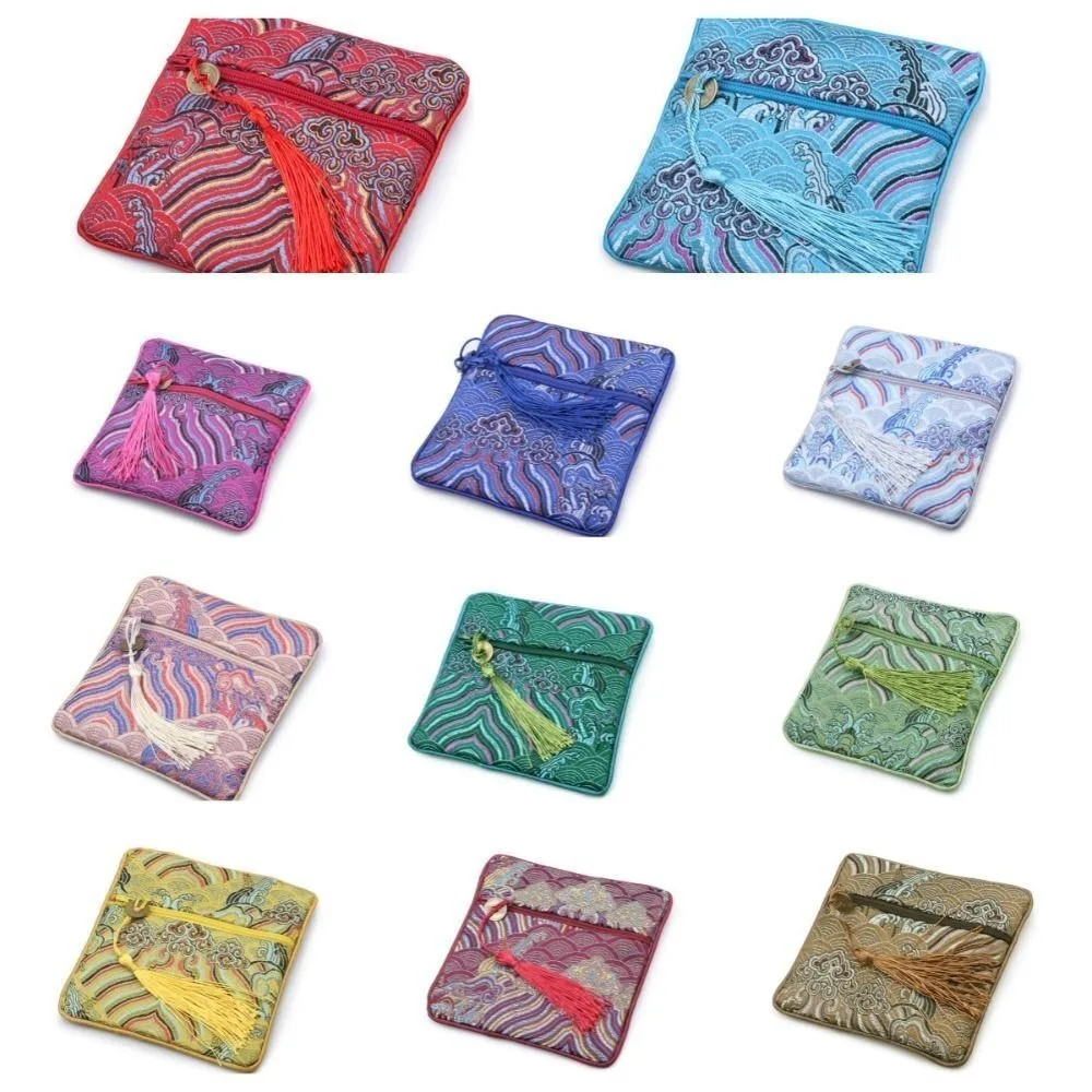 Exquisite Silk Jewelry Organizer Antiquities Embroidery Chinese Style Jewelry Storage Bag Brocade Pouch