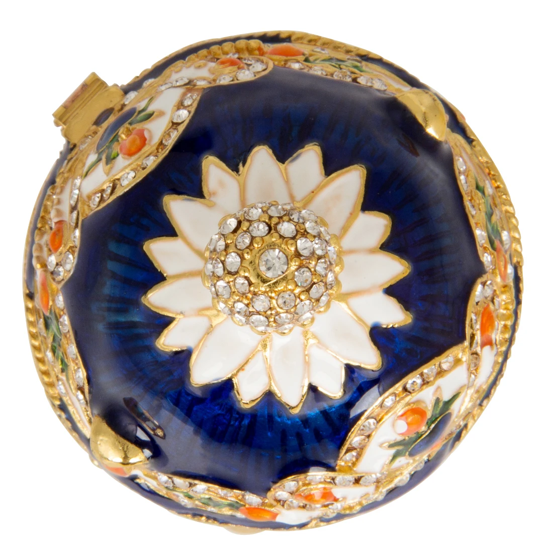 QIFU Metal Hand Painting Faberge Egg for Home Decor Gift