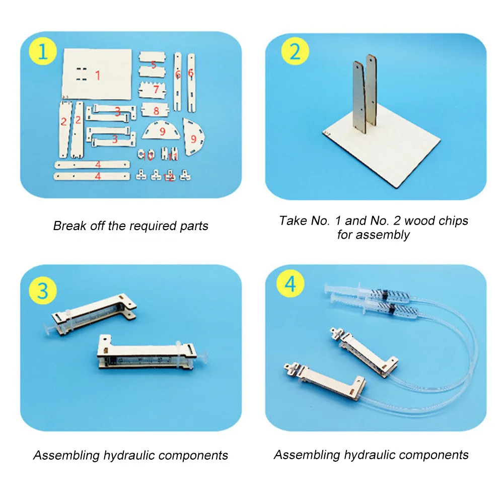 Needle Tube Excavator DIY Educational Physics Experiment Toys Gift for Children Learning Laboratory Toys Children DIY Assemble